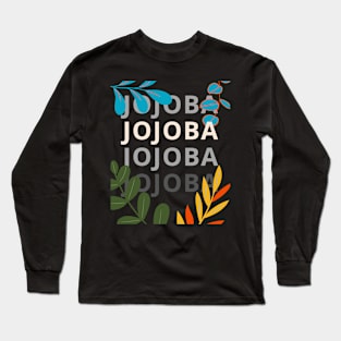 Jojoba Blatt Design Long Sleeve T-Shirt